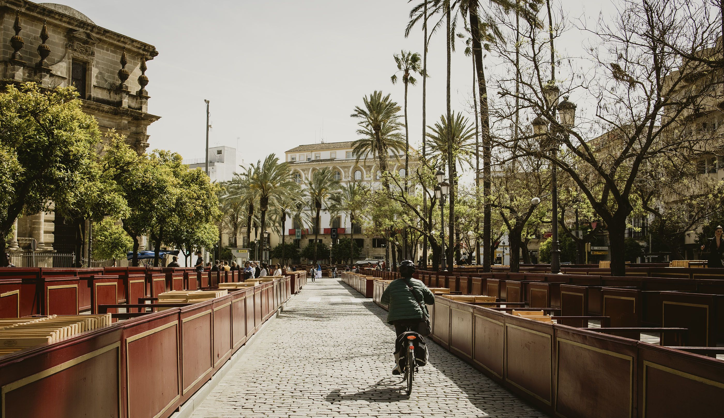 Cristina con los palcos ya instalados en una imagen de archivo.