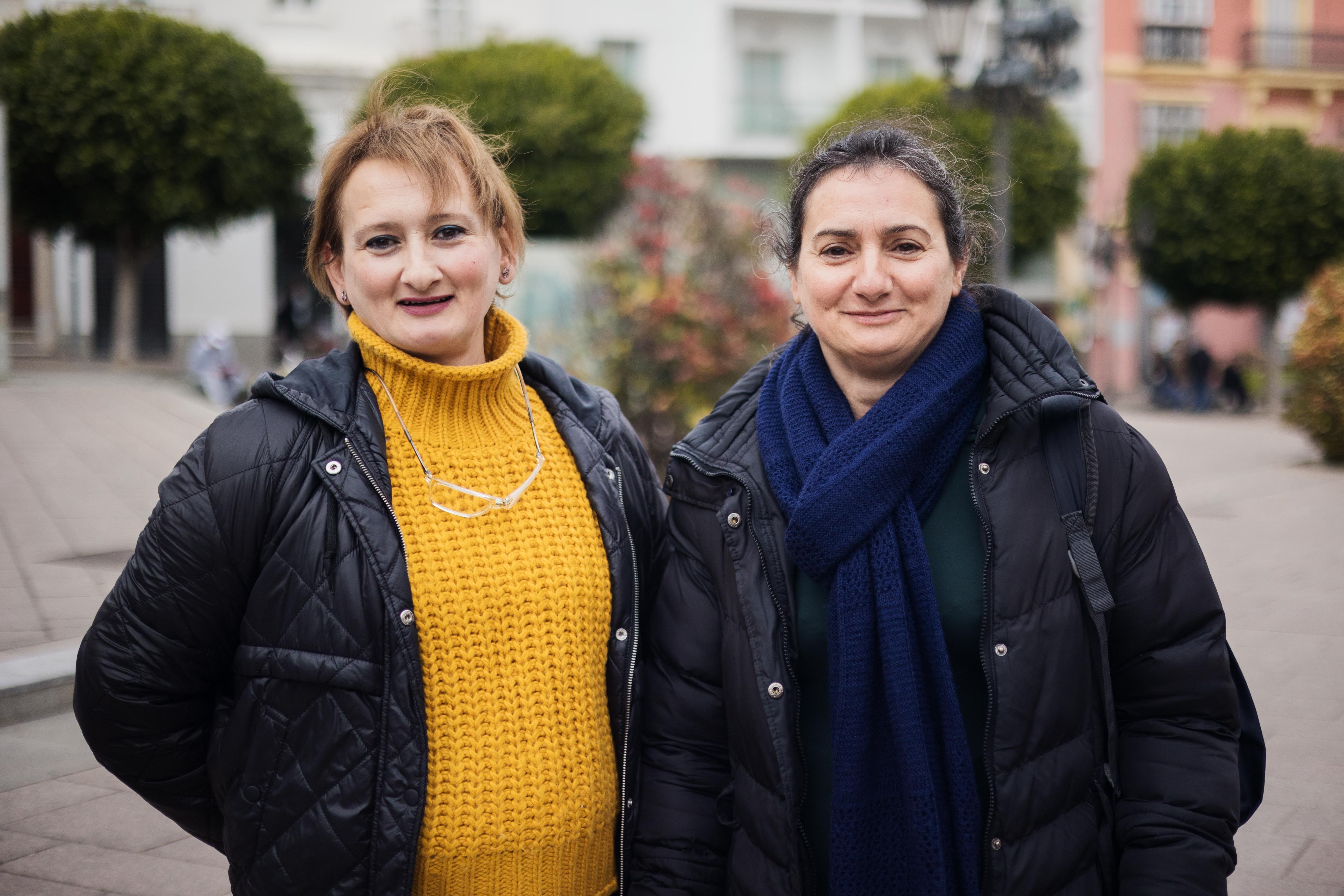 Las hermanas Petra y Margarita Acedo.