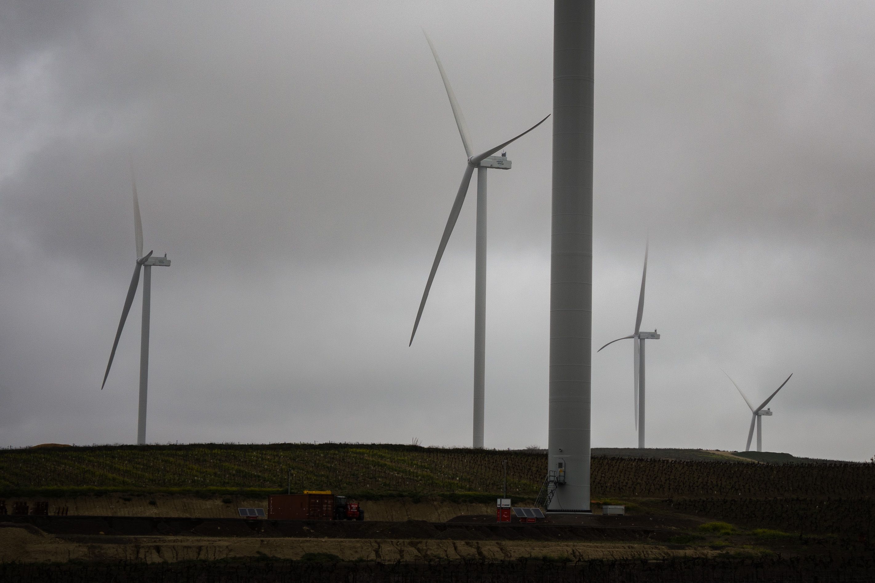 Parque eólico situado en el Barroso. 