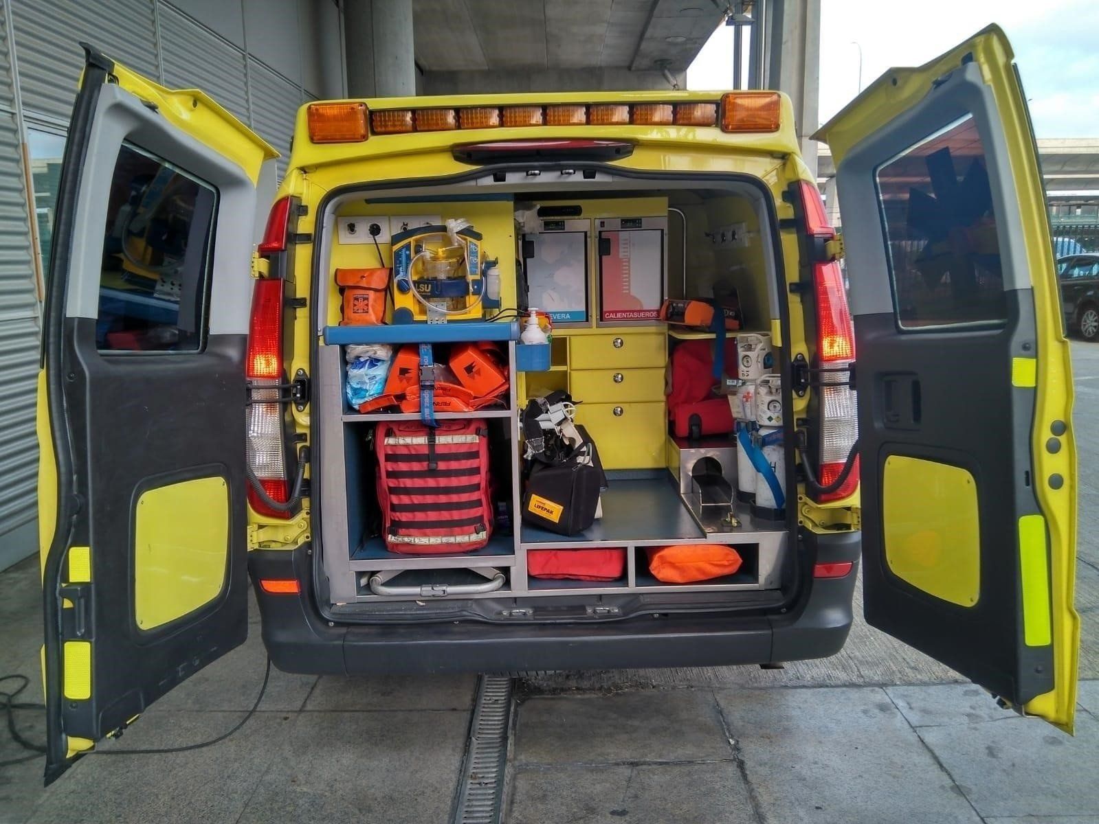 Interior de una ambulancia, en una imagen de archivo. 