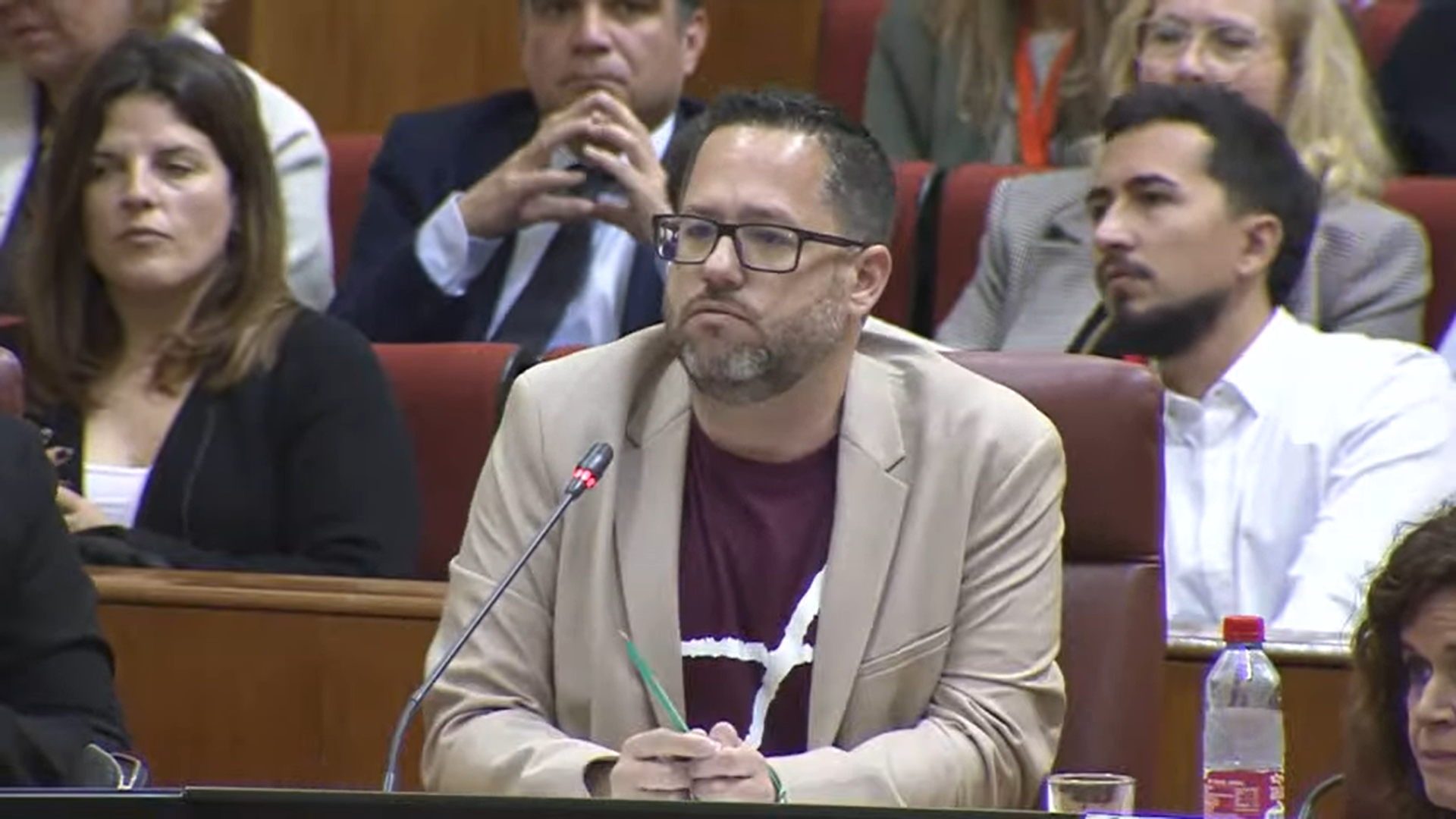 José Ignacio García tras su intervención.