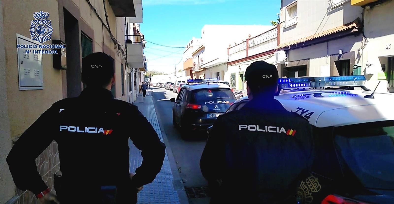 Operación policial en Jerez, en una imagen de la Policía.