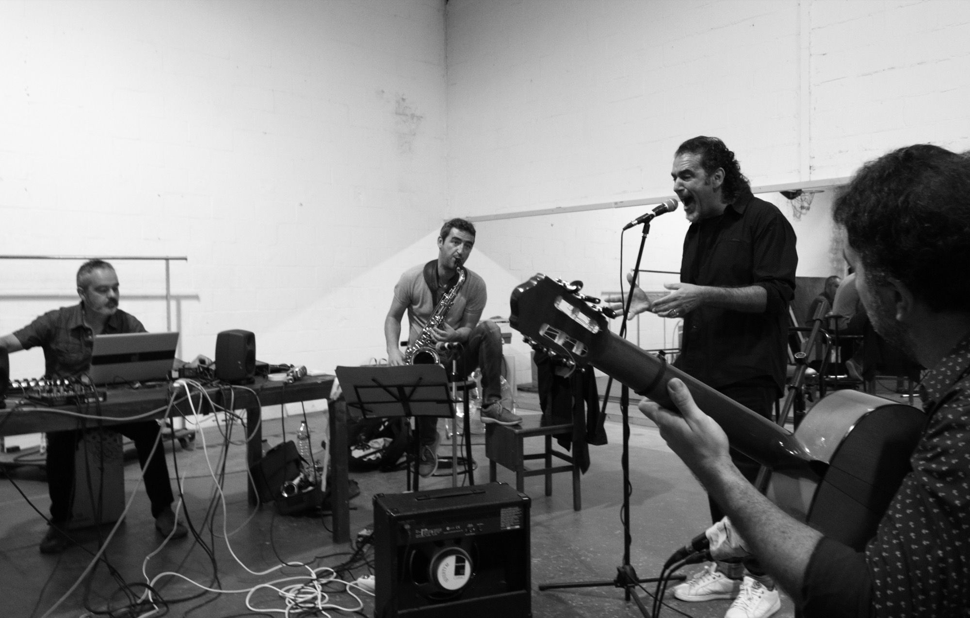 Ensayos de 'Hodierno', el nuevo disco de David Lagos. FOTO: SILVIA CALADO