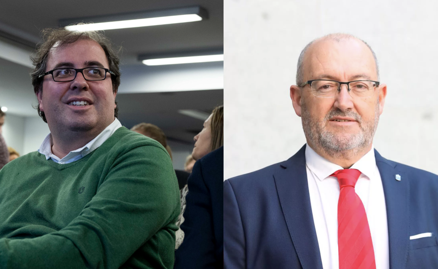 Alberto Casero (a la izda. en la imagen) y Juan Bernando Fuentes Curbelo, alias 'Tito Berni', en imágenes de archivo.