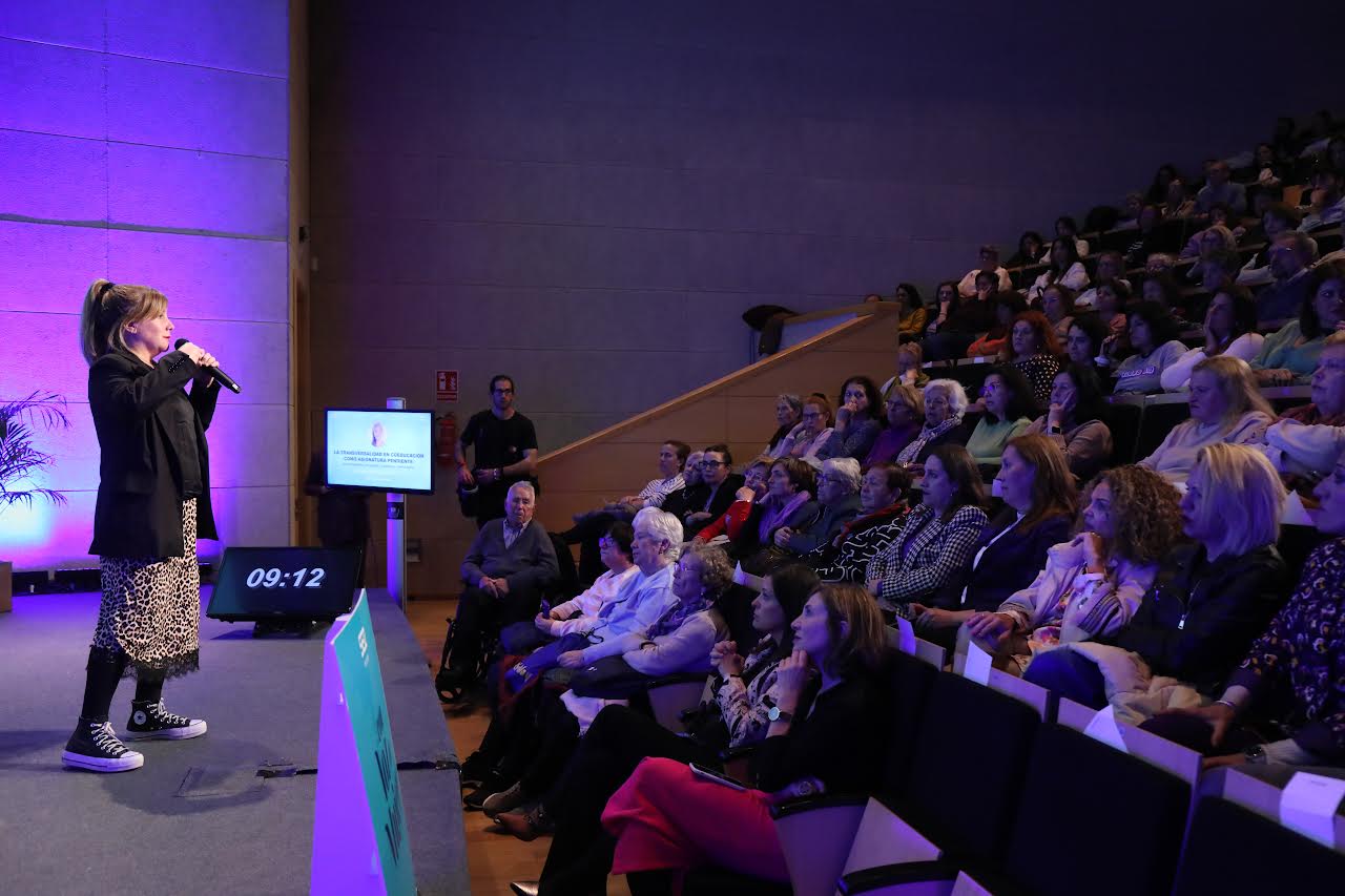 Ana Magallanes durante el acto del 8M en San Fernando.