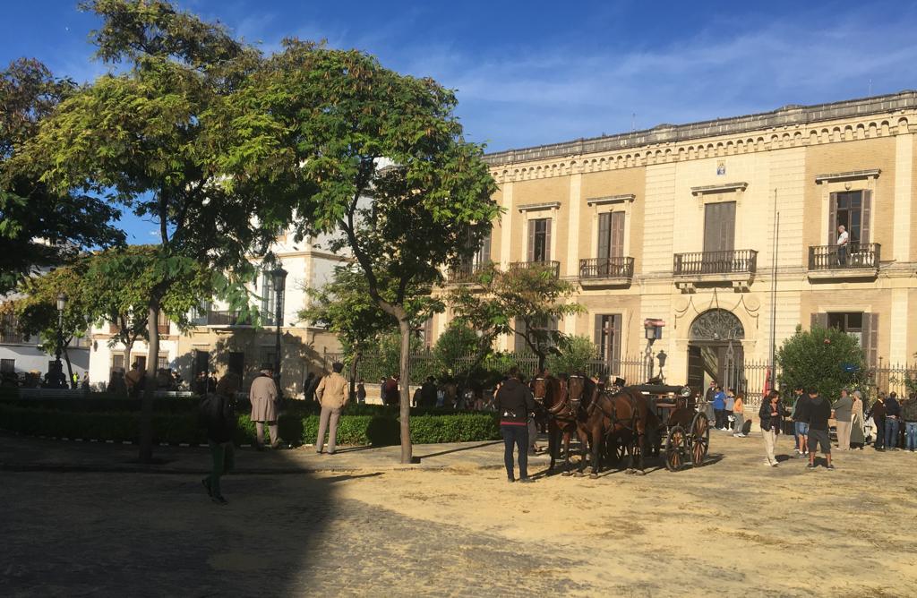 Rodaje de 'La Templanza', este martes en el Arroyo. 
