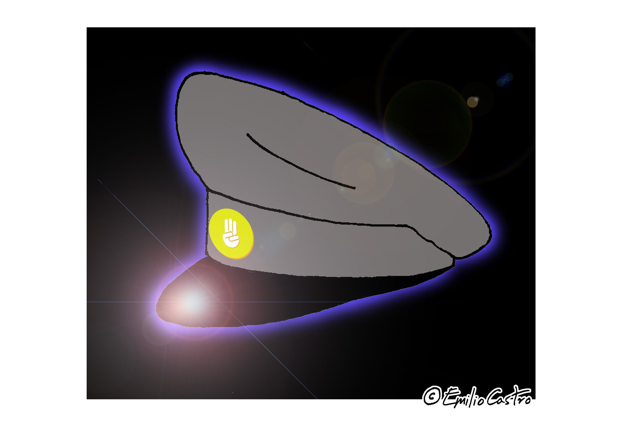 Viñeta de Emilio Castro para el artículo La gorra de plato.