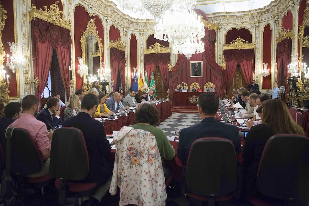 Un momento de un pleno de este mandato en la Diputación de Cádiz.