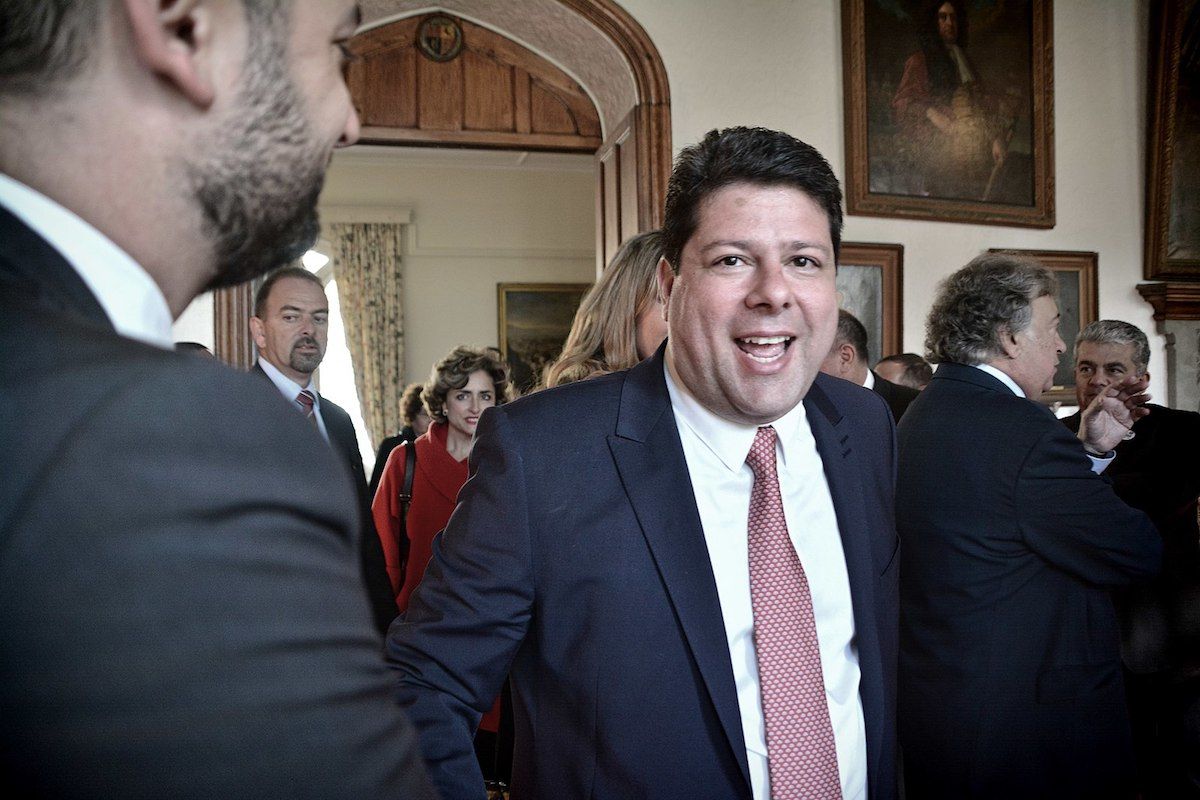 Fabian Picardo durante su anterior toma de posesión. FOTO: INFOGIBRALTAR