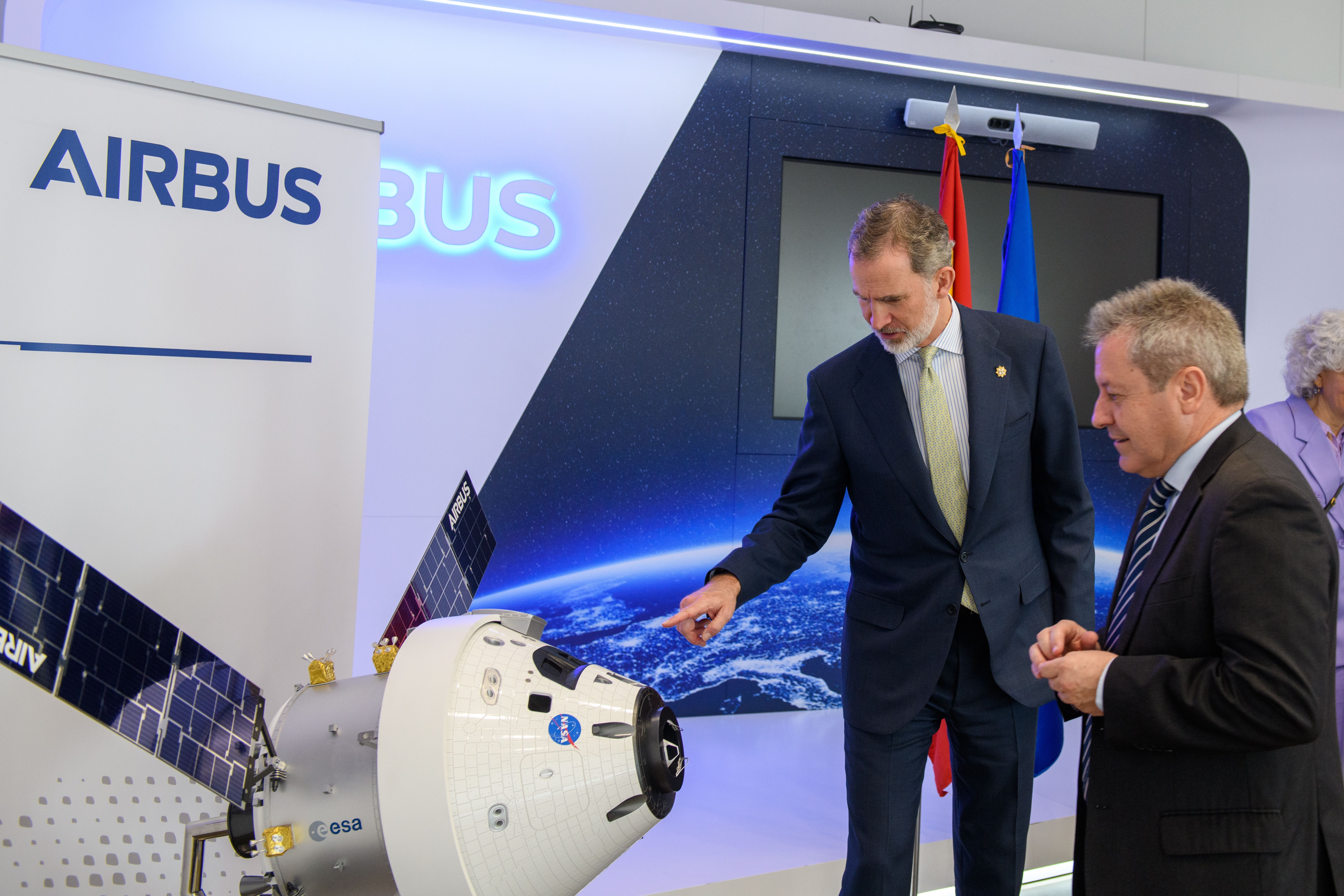 Felipe VI inaugura las nuevas instalaciones espacio de Airbus en Getafe. AIRBUS SERGIO FLORES