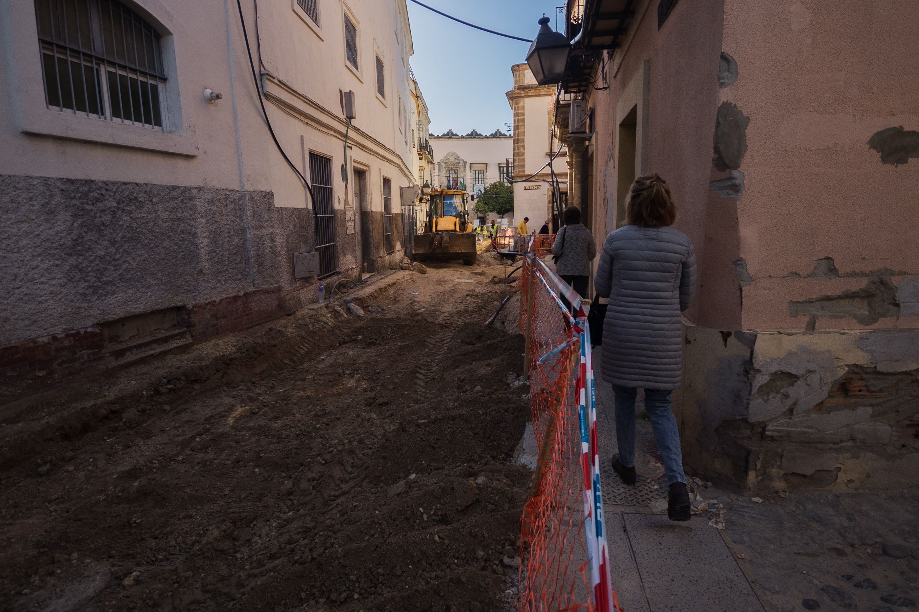 Imagen de las obras en la calle San Juan.