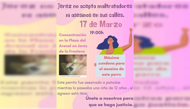 Cartel de la concentración en Jerez.