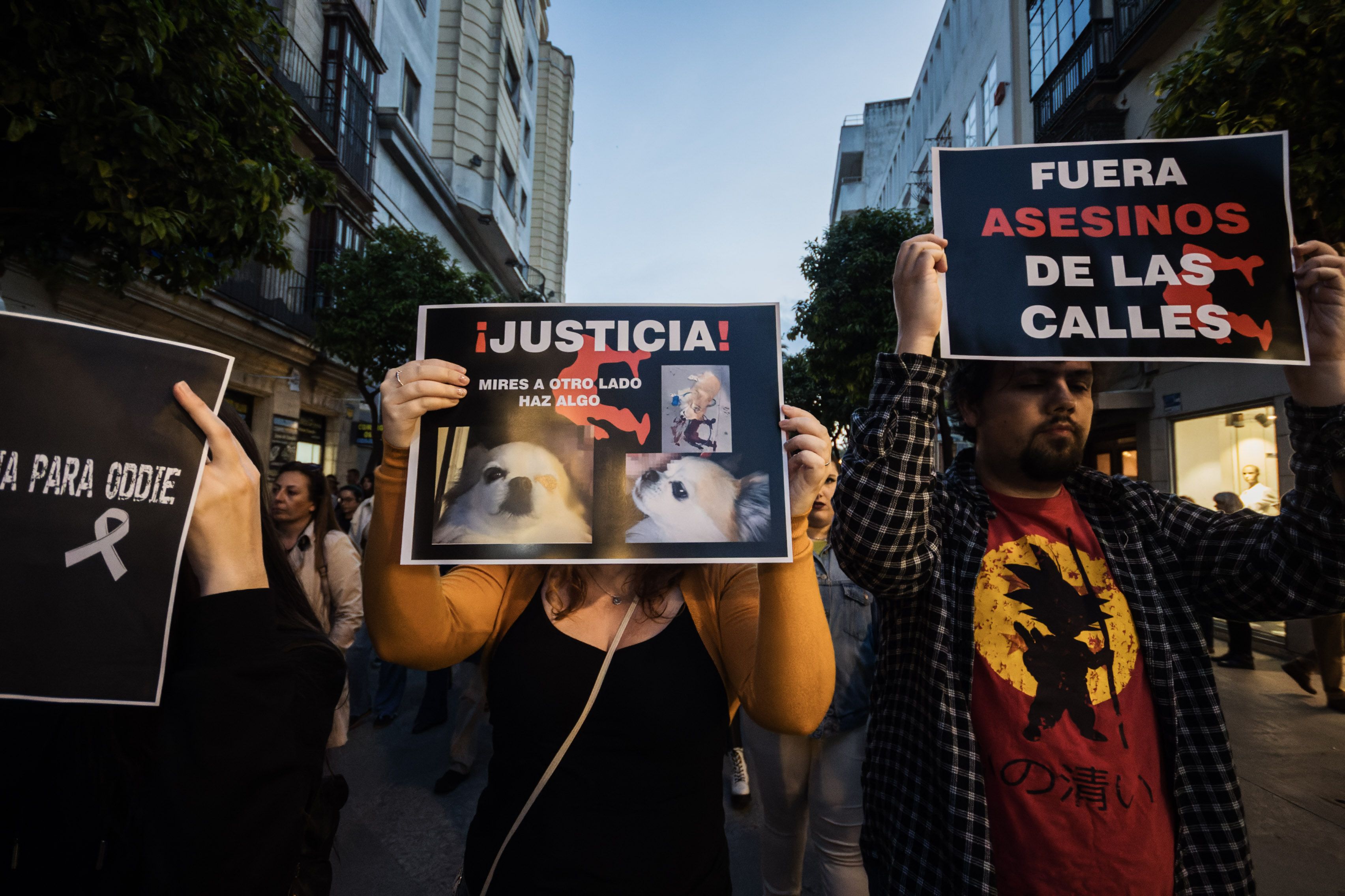 Concentración animalista "Justicia par Oddie"