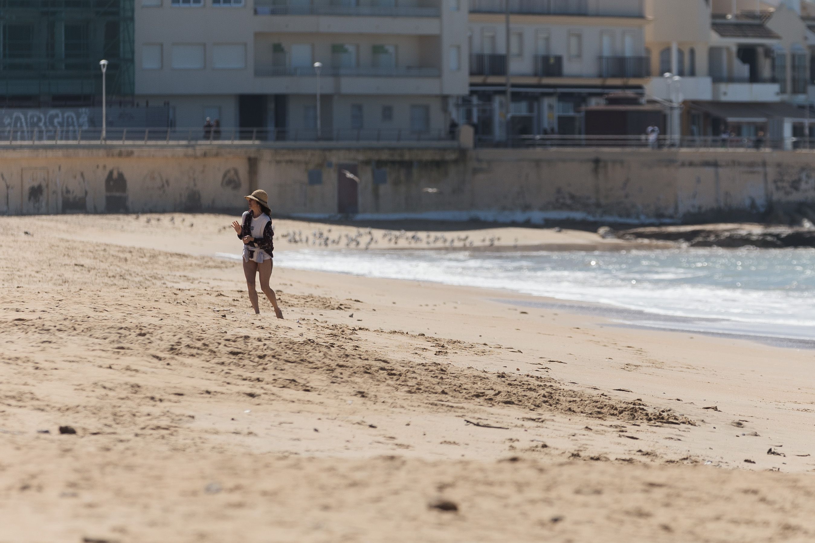 La playa Cruz del Mar en una imagen invernal. La playa Cruz del Mar en una imagen invernal.