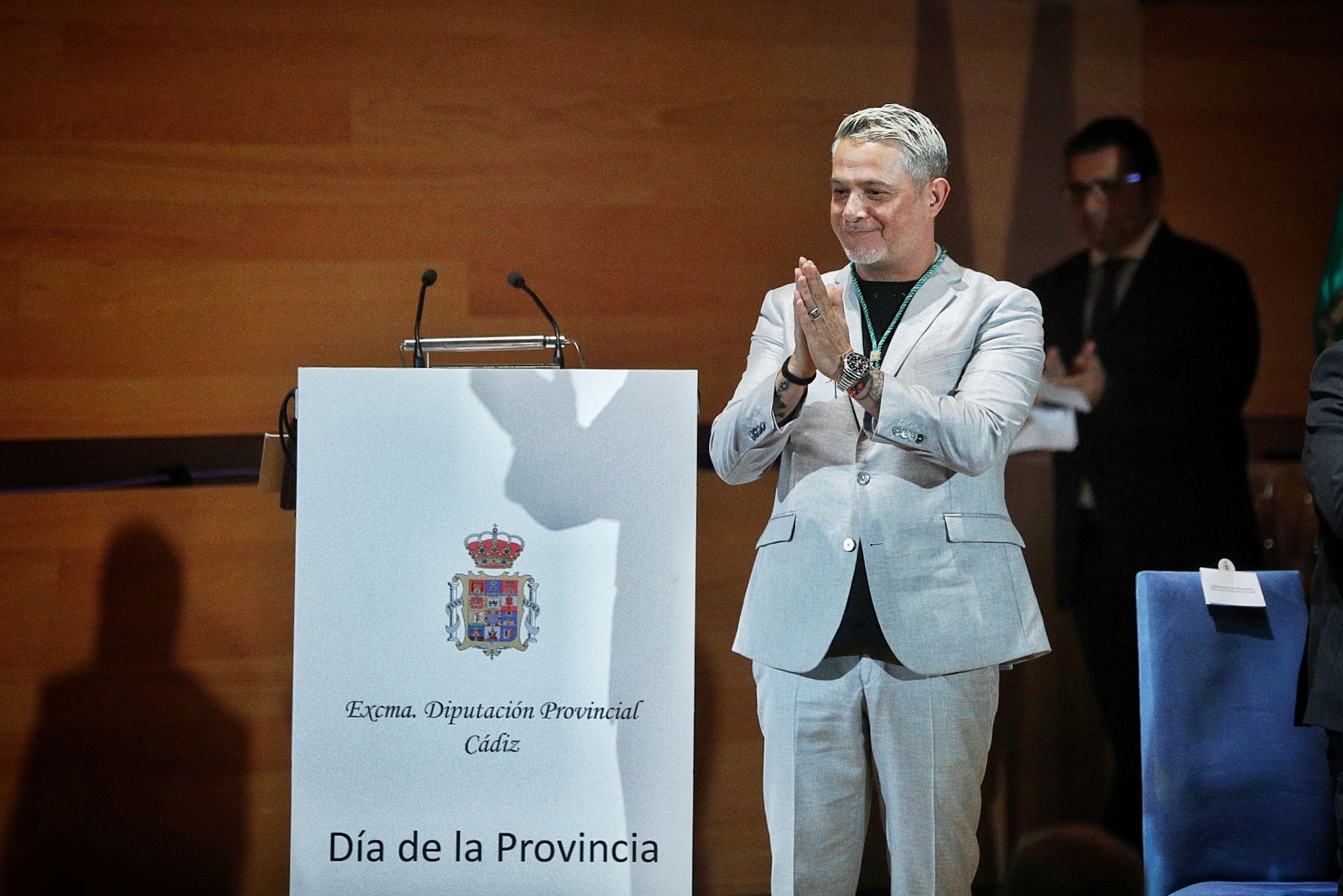 El artista durante su intervención.