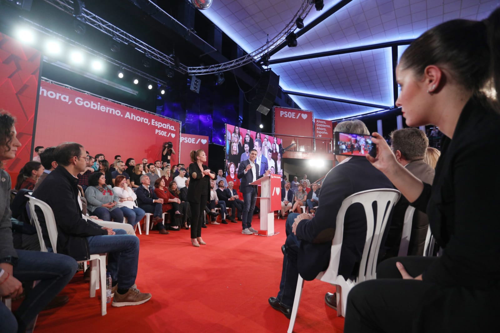 Mitin de Pedro Sánchez en Cádiz. 