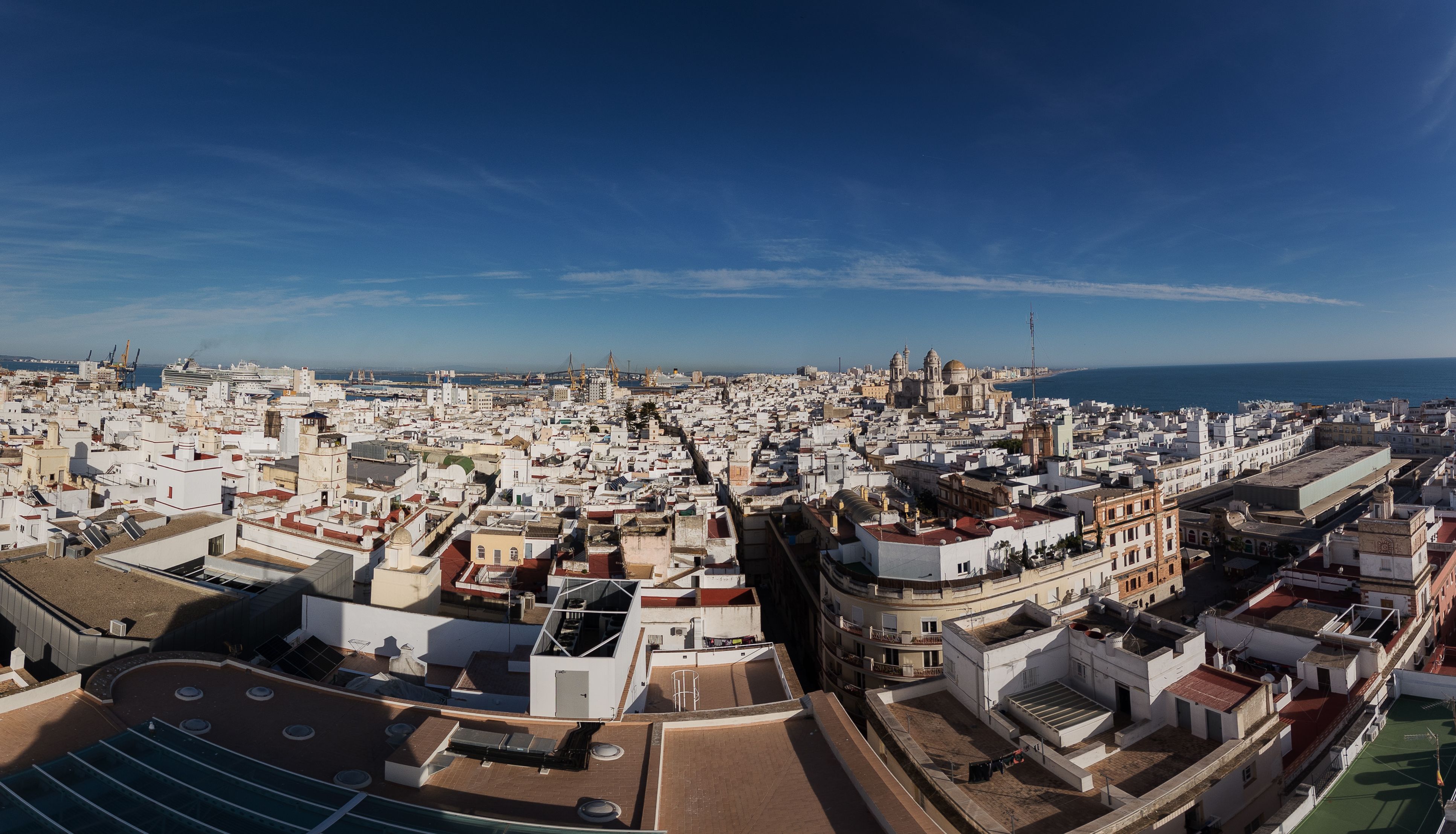 Panorámica de Cádiz, desde la Torre Tavira.