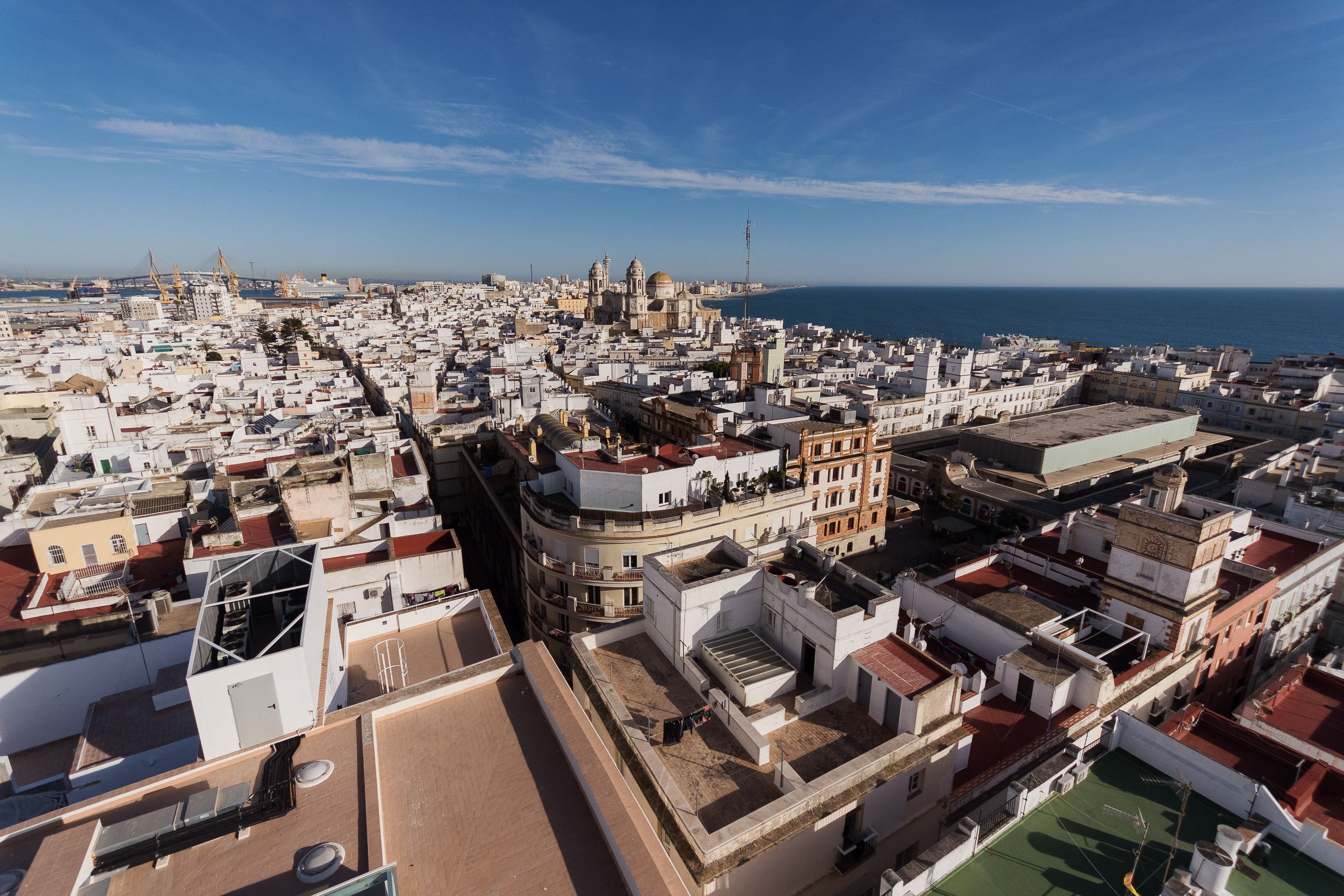 Panorámica de Cádiz desde la Torre Tavira.