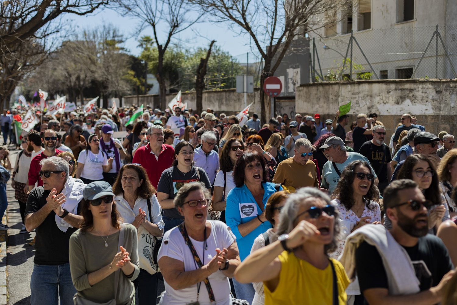 Protestas sanitarias, el pasado sábado en Cádiz.