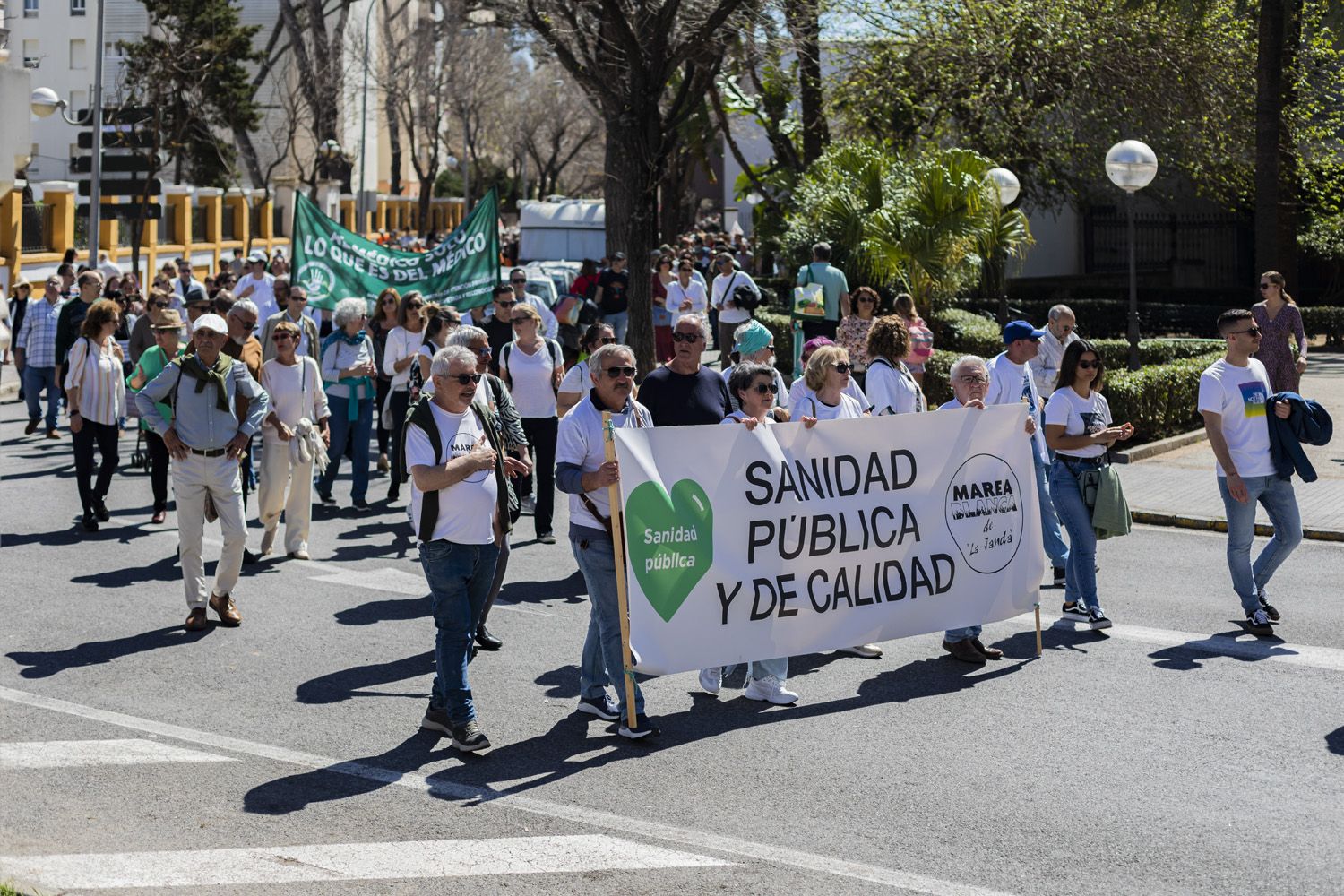 Manifestación por la sanidad en Cádiz. La Junta ha anunciado nuevos conciertos.