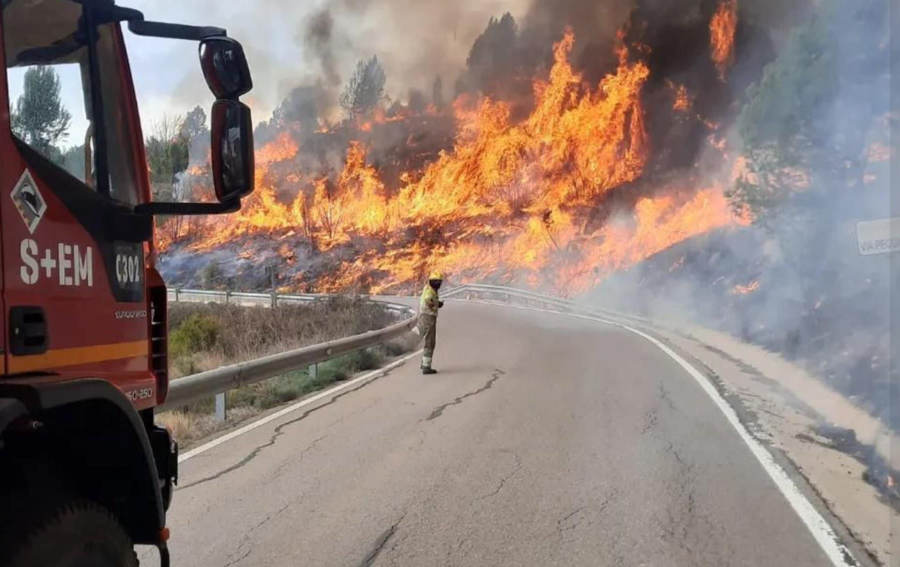 El incendio declarado en Castellón.