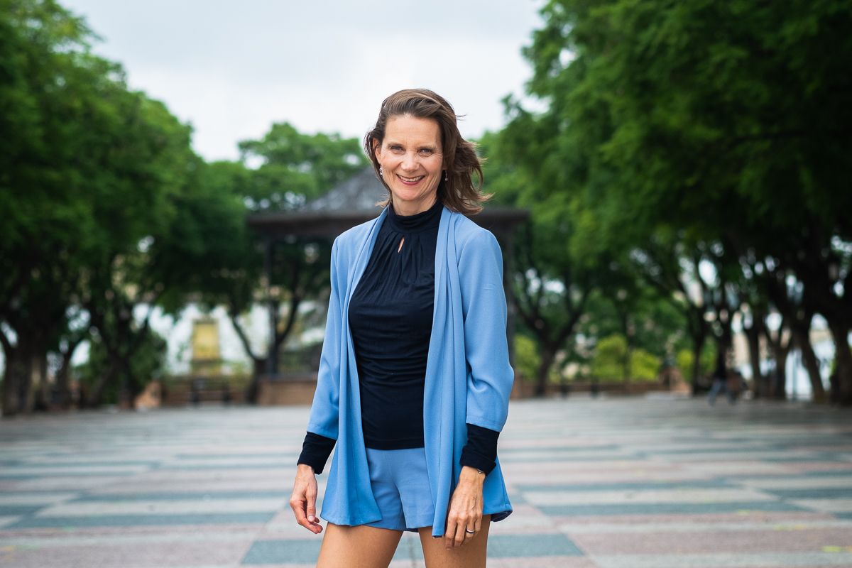 Sophia Quarenghi, tras la entrevista con lavozdelsur.es. FOTO: MANU GARCÍA