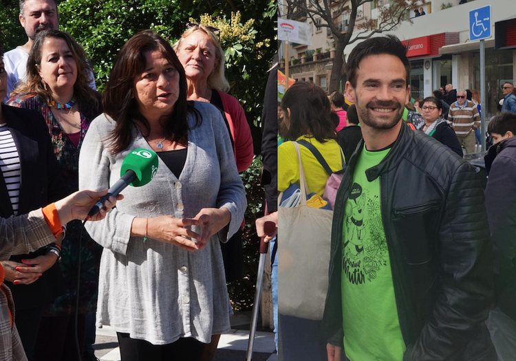 Helena Fernández, de Izquierda Gaditana, y David de la Cruz, de Adelante, que piden que vayan en confluencia al 28M.