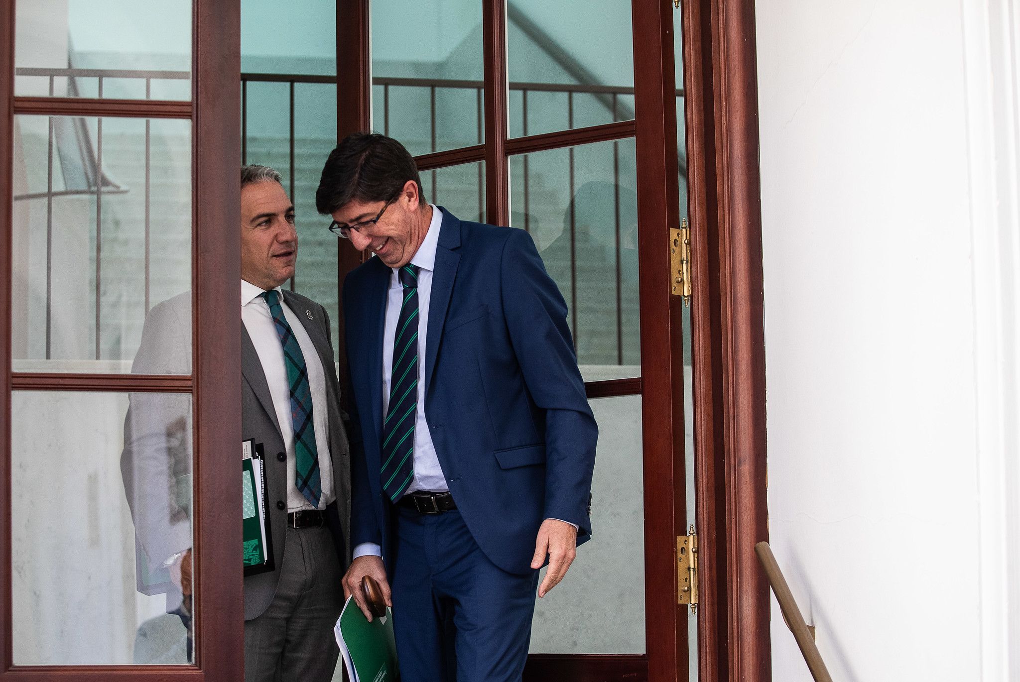 Bendodo y Marín, tras el Consejo de Gobierno de este martes. FOTO: JUNTA