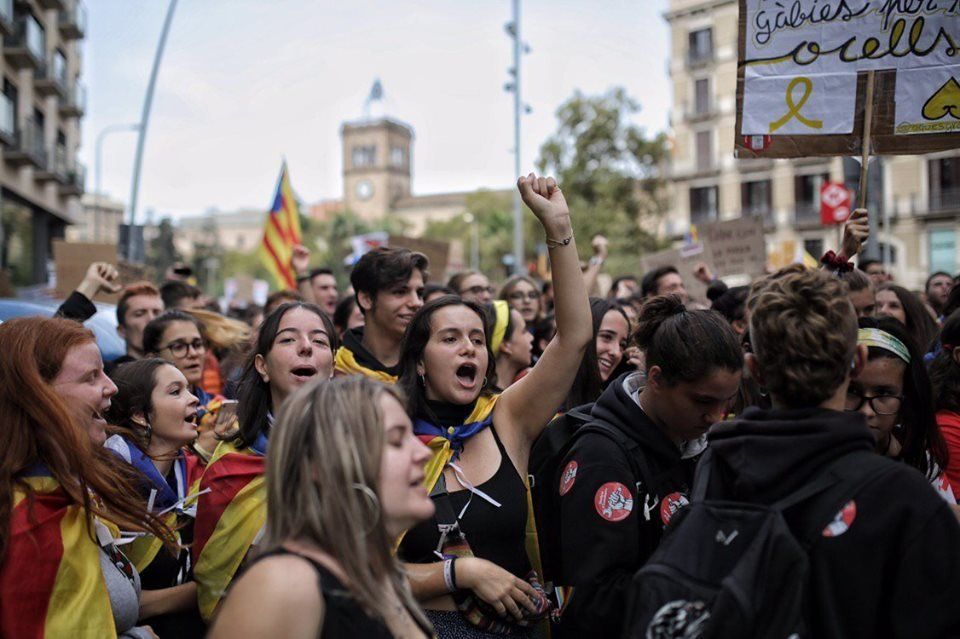 Movilizaciones estudiantiles en Barcelona. 