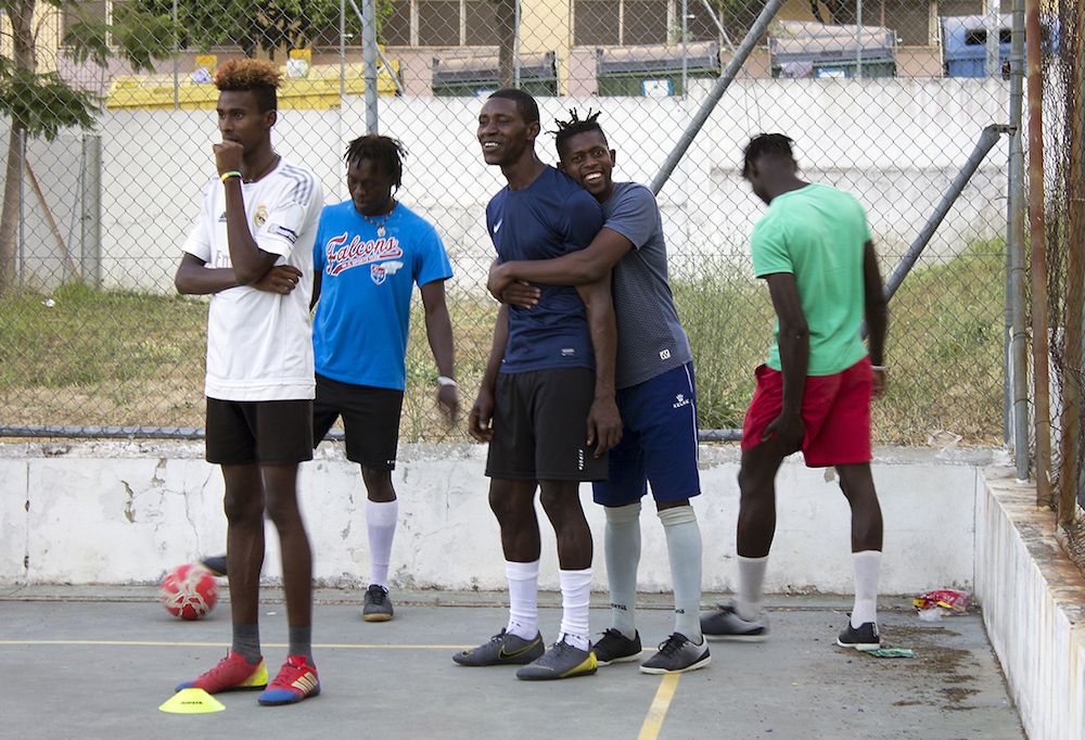 Jugadores del Dimbali FS, durante un entrenamiento.