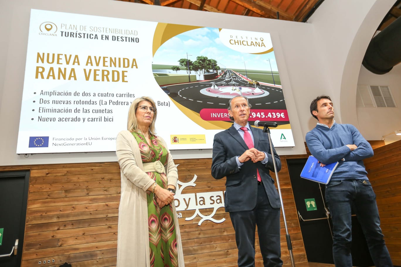 Presentación del proyecto de la nueva avenida Rana Verde en Chiclana.