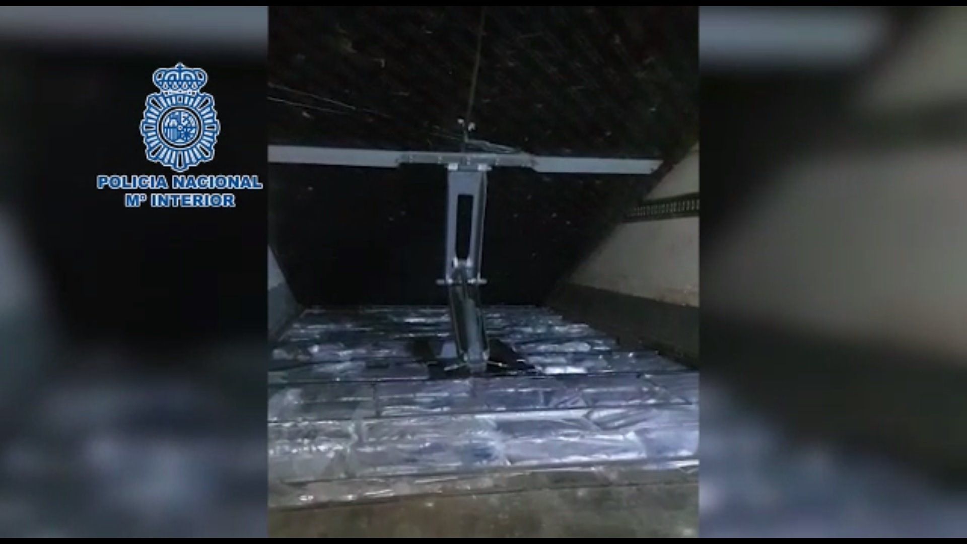 El doble fondo del 'narcocamión'.