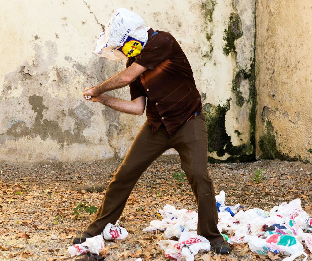 Colectivo Ameno, en una imagen de una de sus 'performances'.