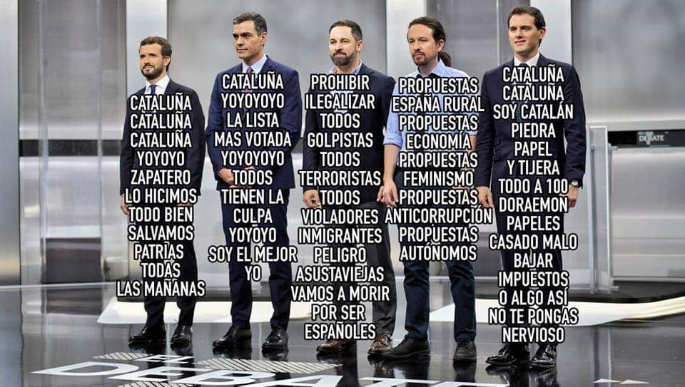 Otro resumen del debate en Twitter. FOTO: icsnowy