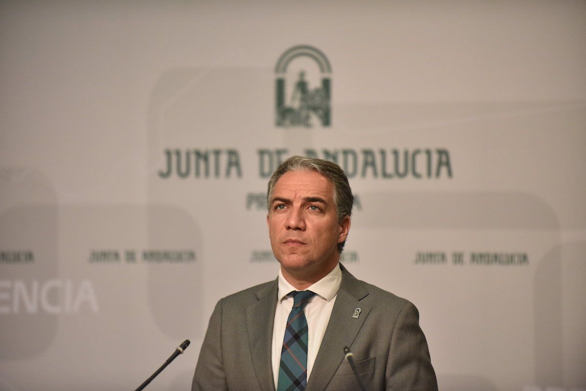 Elías Bendodo, portavoz de la Junta, en una comparecencia reciente. FOTO: JUNTA DE ANDALUCÍA