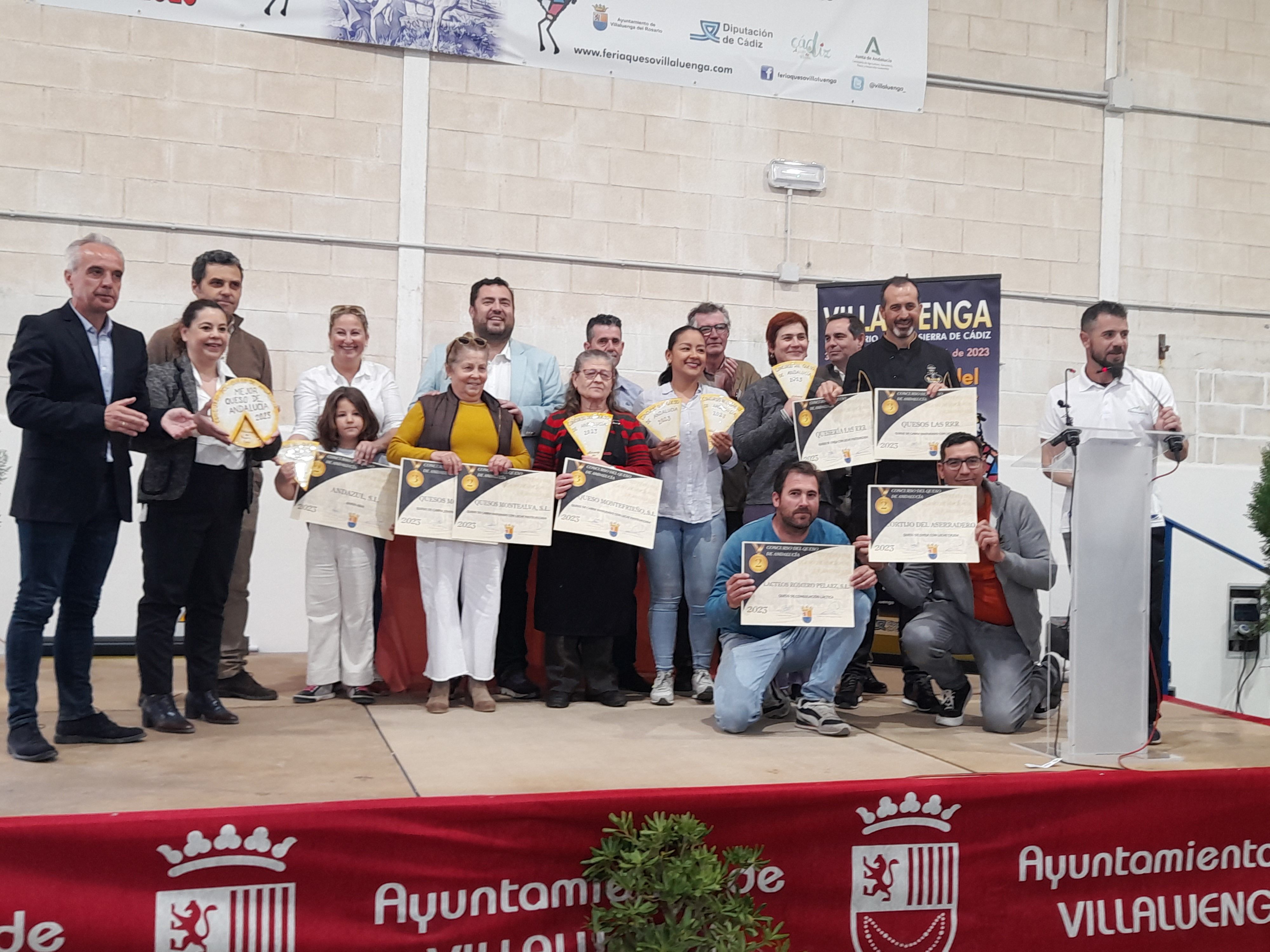 La empresa Quesos de Ubrique obtiene el premio mejor queso de Andalucía 2023 en Villaluenga del Rosario.