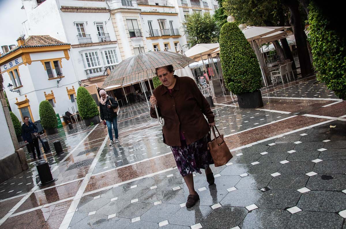 Nuevo día lluvioso en diferentes puntos de Andalucía como Jerez. FOTO: MANU GARCÍA