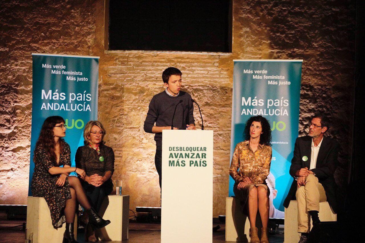 Íñigo Errejón, durante el mitin celebrado en Jerez.