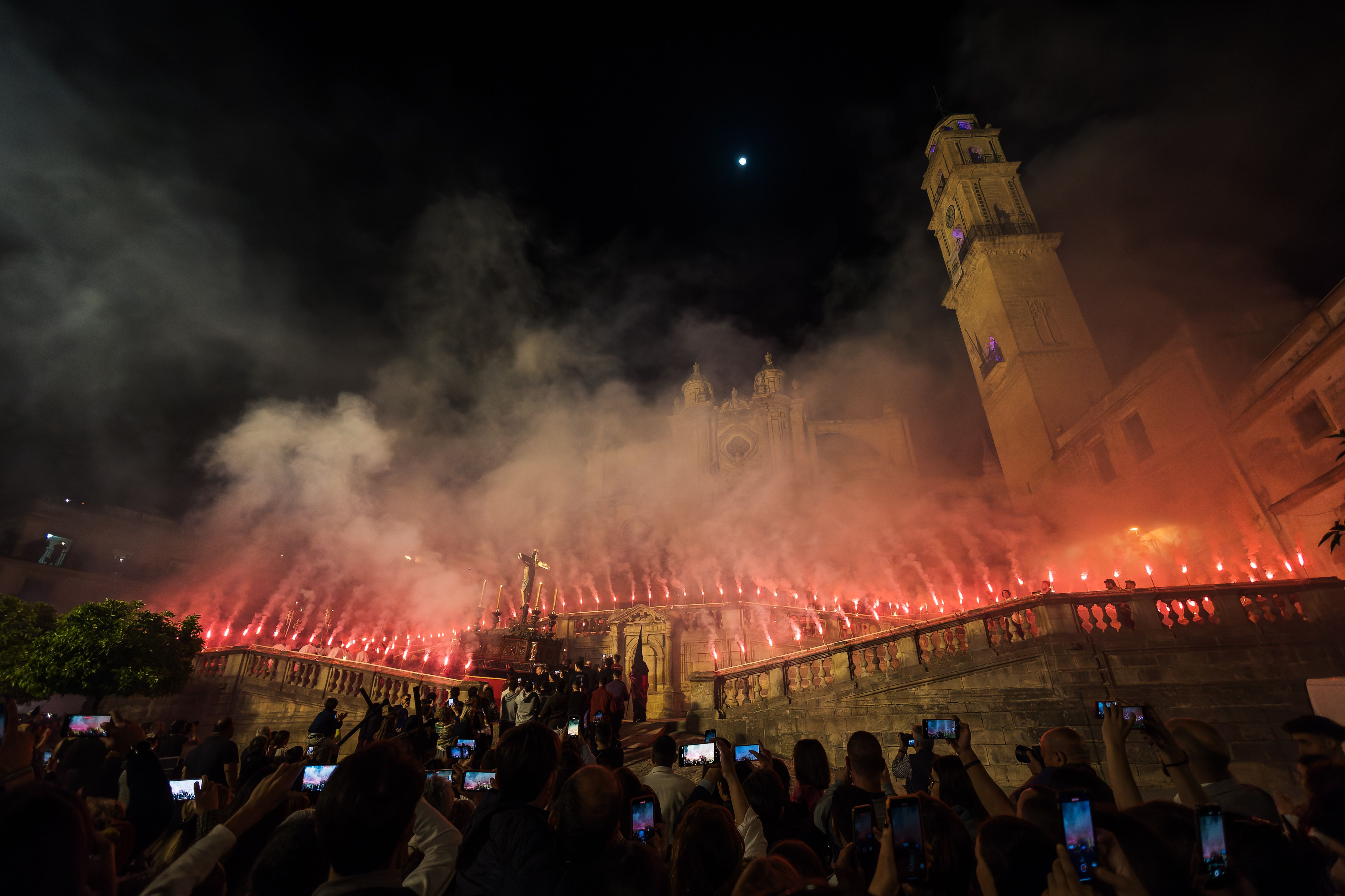 Recogida de La Viga, este pasado Lunes Santo en la Semana Santa de Jerez.