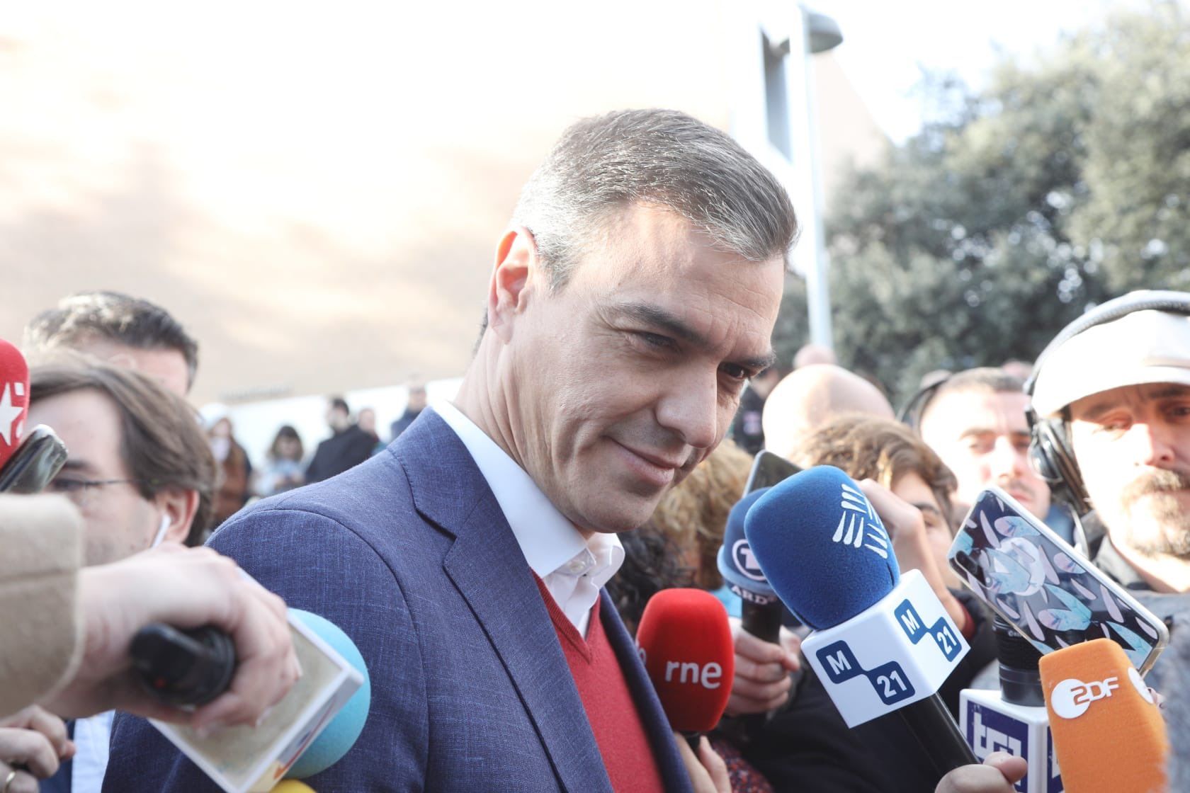 Pedro Sánchez, en la mañana de este 10N.