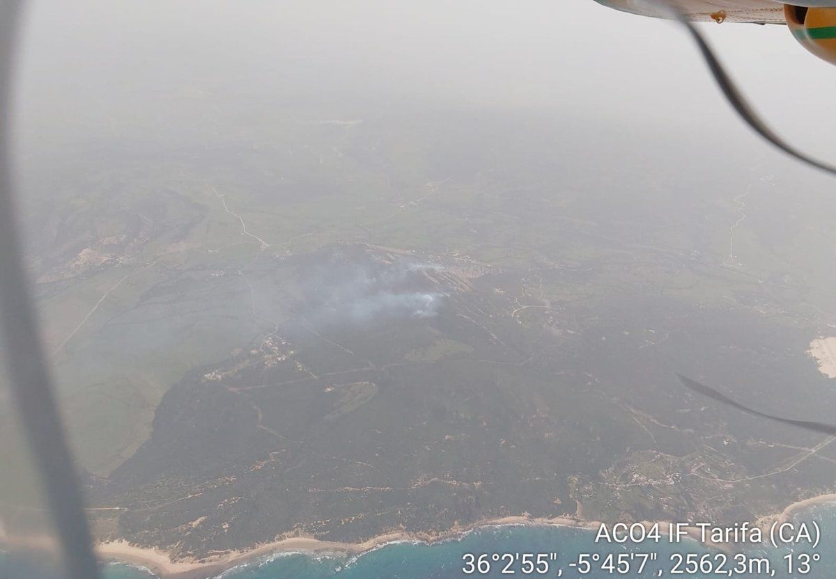 El incendio de Tarifa ya ha arrasado más de 50 hectáreas y mantiene a 35 personas desalojadas.