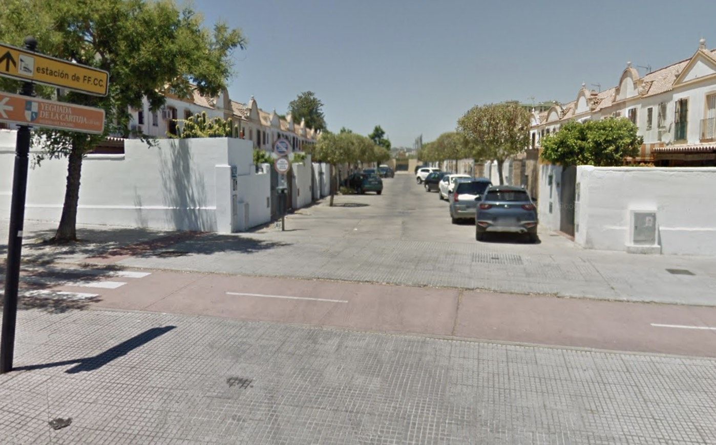 Calle de La Cartuja donde se ha desmantelado la plantación, en una imagen de Google Maps.
