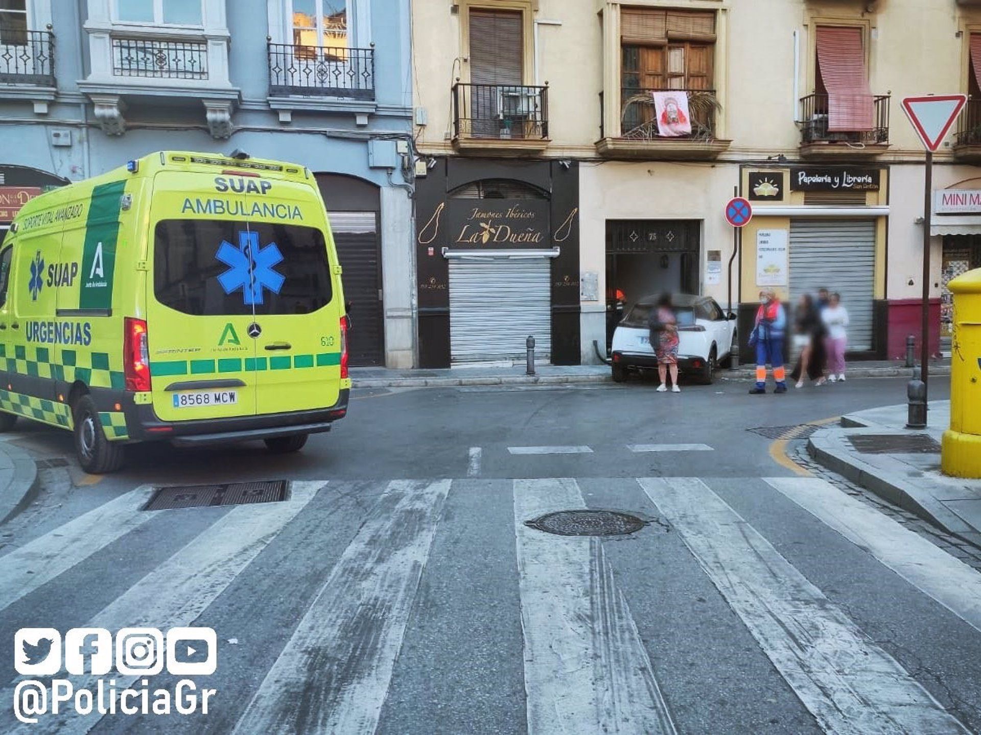 Lugar donde se ha producido el atropello en Granada.