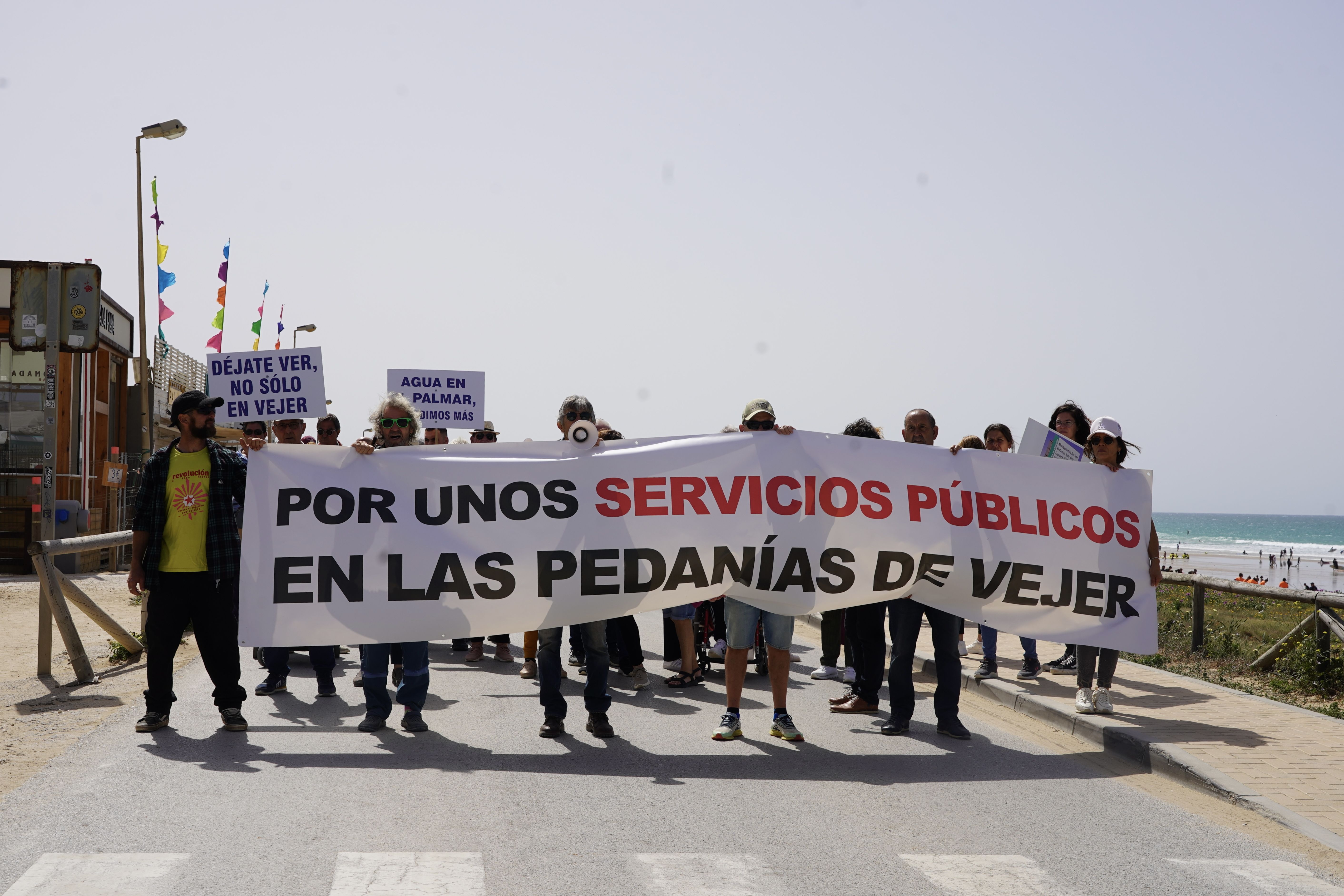 Protesta en El Palmar. 