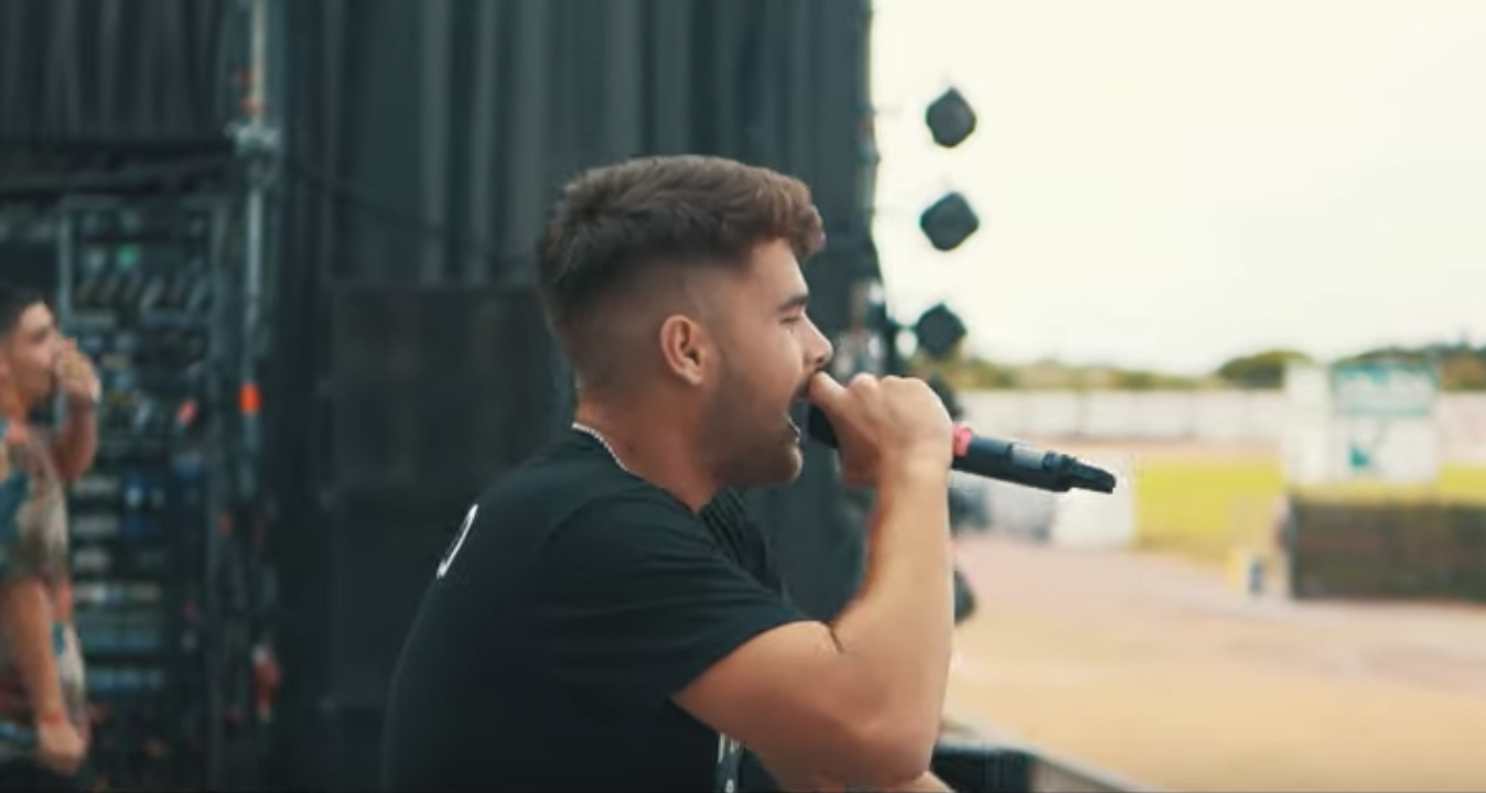 El rapero Seni 520, en una actuación.