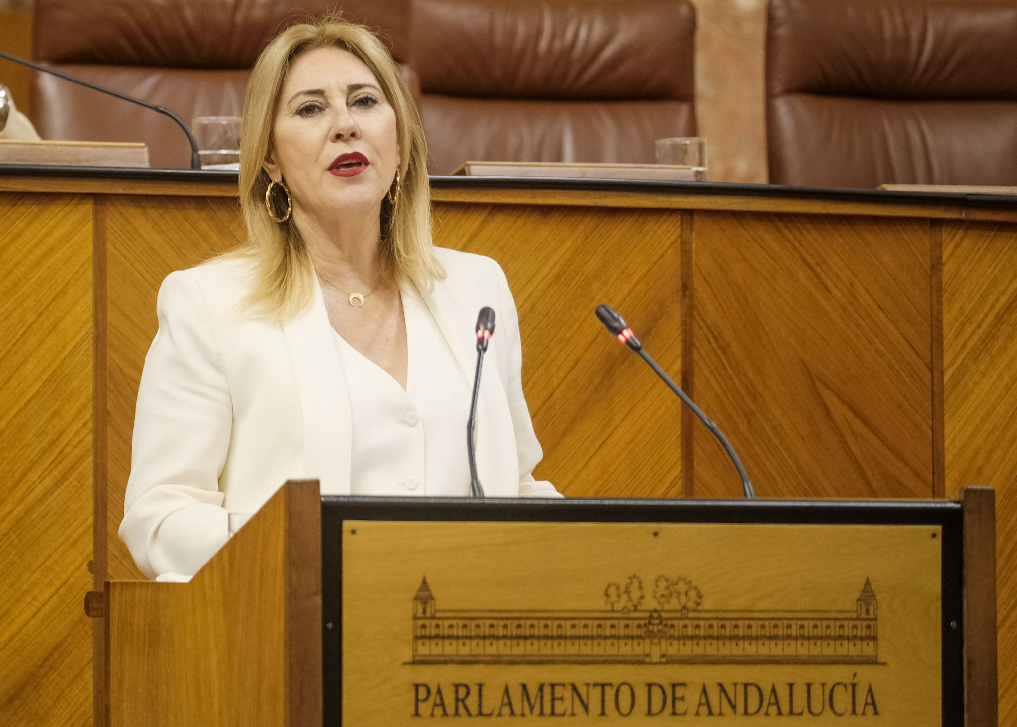 Carolina España en su comparecencia sobre los contratos de emergencia.