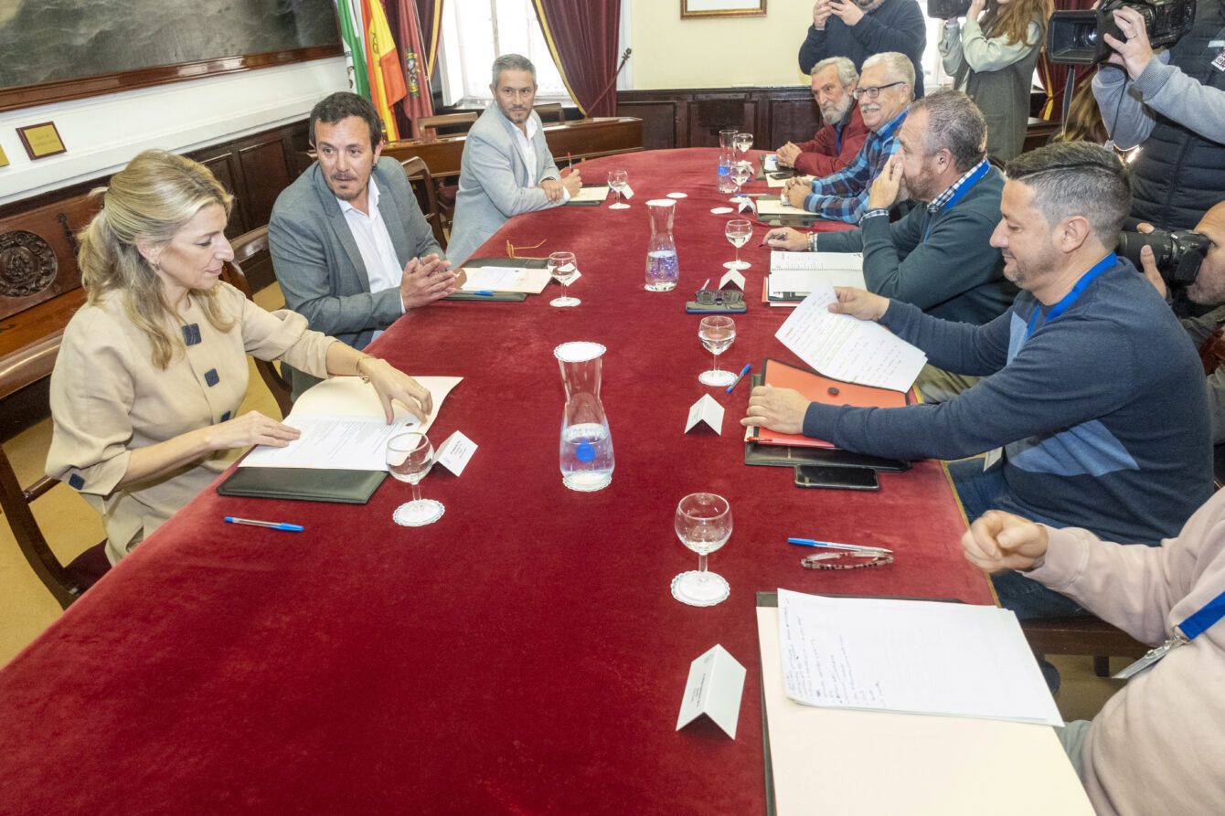 Visita de Yolanda Díaz a Cádiz.  Ayto de Cádiz