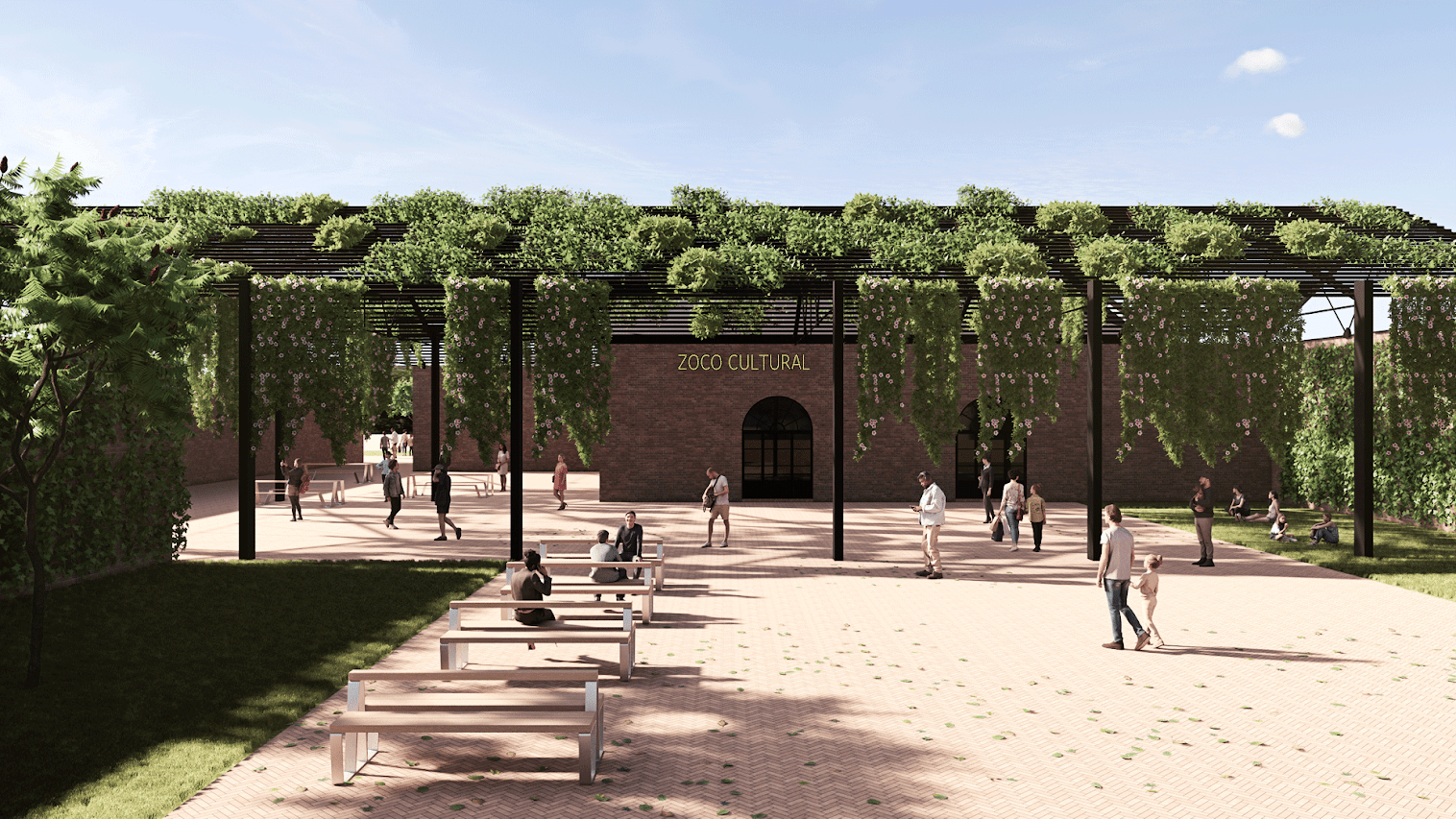 Representación virtual del 'Zoco Cultural'.
