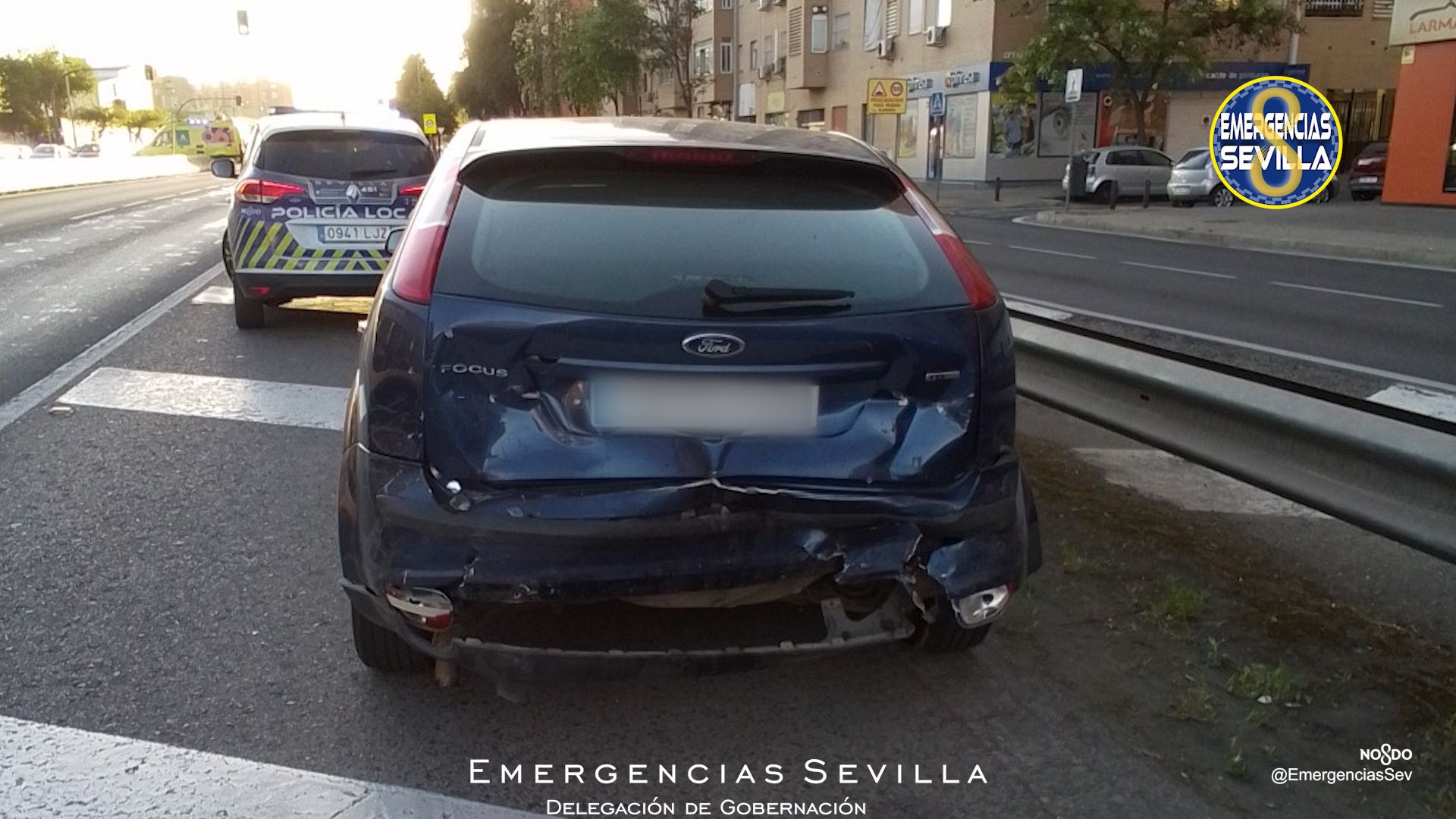Imagen de uno de los coches afectados en Sevilla.