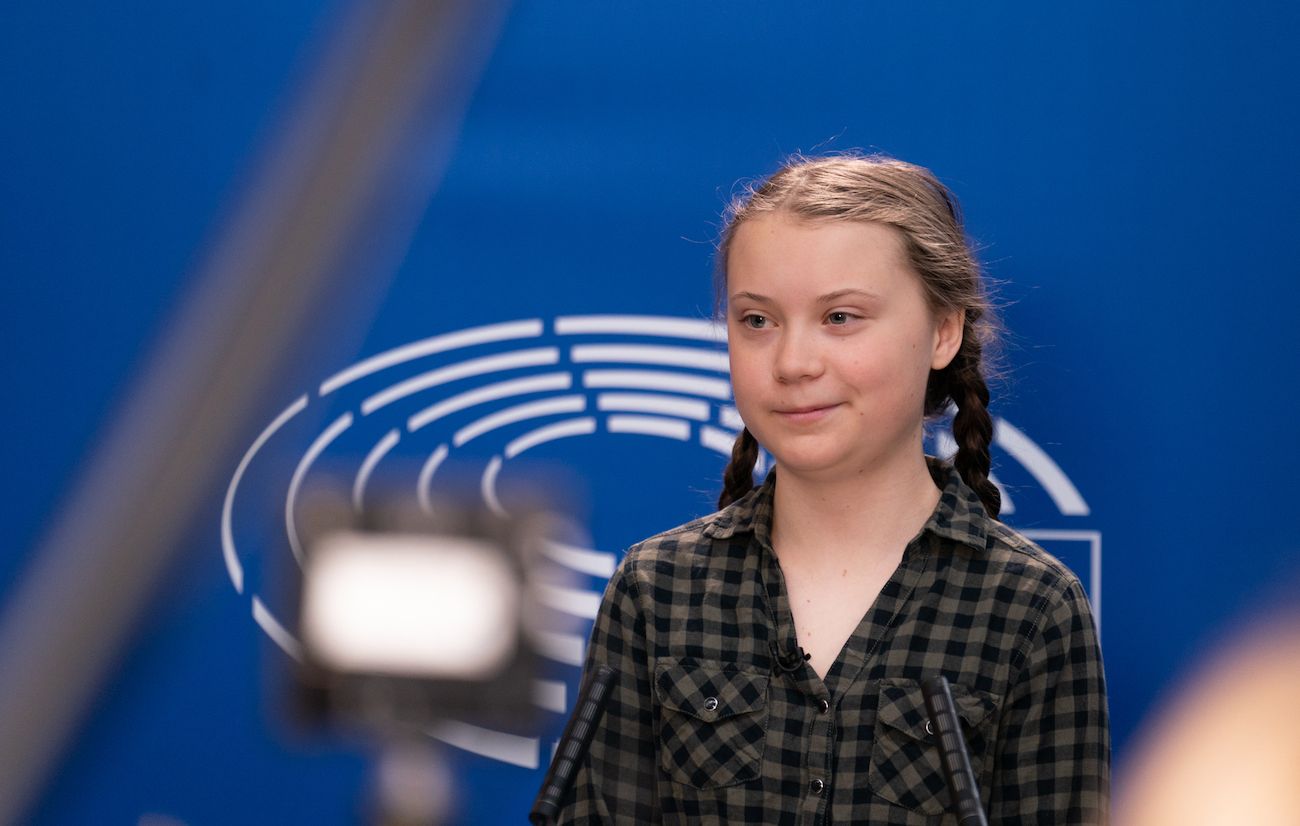 Greta Thunberg, en el Parlamento Europeo, en una imagen de la propia institución.